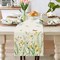 Floral Table Runner 13x72 Inch Yellow White Wildflowers Plant Butterfly Spring Summer Kitchen Dining Table Decoration for Indoor Outdoor Home Party Decor